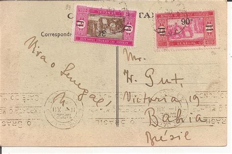 Lettre Cover Cpa Senegal Dakar Yv 96 99 Pr Bahia Brésil Fille Maure Seins Nus Ebay