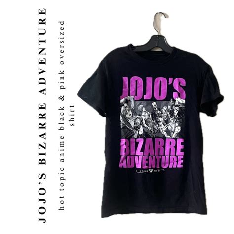 Hot Topic Shirts Mens Jojos Bizarre Adventure Rare Anime Black Oversized Tshirt Poshmark