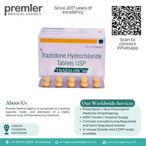 Trazodone 50 Mg Tablet At Rs 200box Trazonil In Nagpur Id