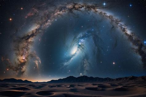 Premium Photo Photo Milky Way Galaxy Colliding With Andromeda Galaxy