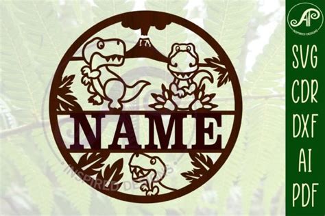 1 Cute T Rex Name Sign Designs And Graphics