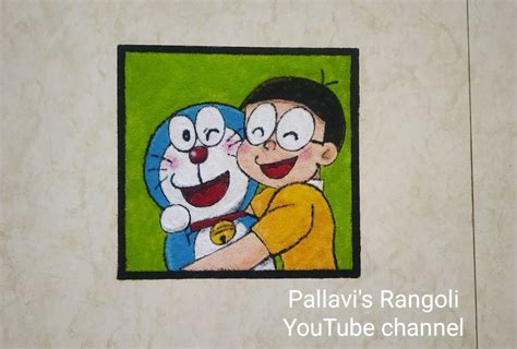 Doremon Nobita Rangoli / Cartoon Rangoli | Cartoons rangoli, Cartoons ...