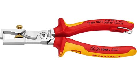 13 66 180 T Knipex Abisolierwerkzeug 15mm 180mm Distrelec Deutschland