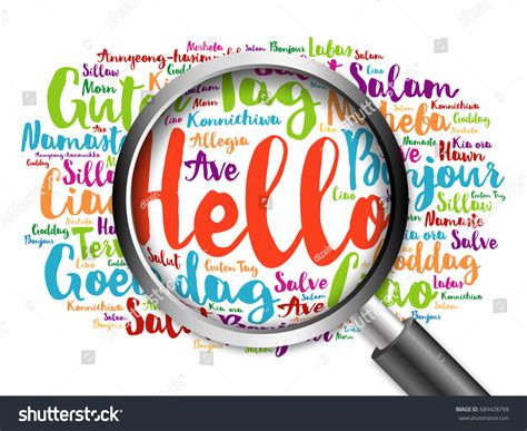 Hello Word Cloud Different Languages World Stock Illustration 689428798