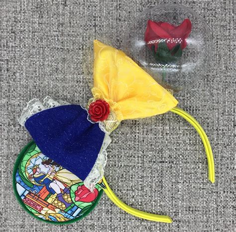 Beauty And The Beast Mash Up Minnie Ears Etsy Minnie Ears Minnie Etsy