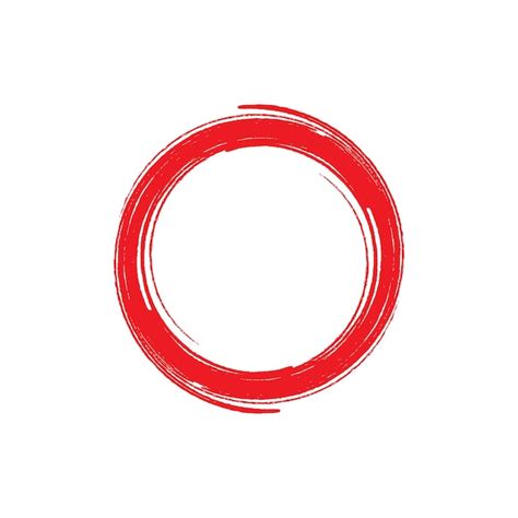 Premium Vector Enso Zen Stroke Red Circle Japanese Brush Symbol