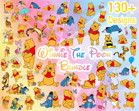 130 Winnie The Pooh LAYERED SVG Designs Pooh Svg Png Bundle Etsy