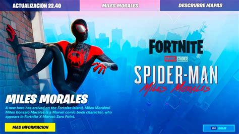 ¡miles Morales Llega A Fortnite Con La Nueva Actualizacion 😱🔥🕷 Youtube