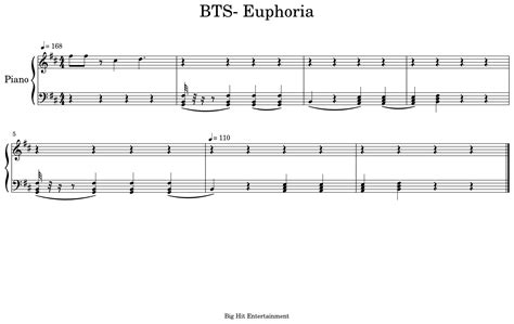 Bts Euphoria Sheet Music For Piano