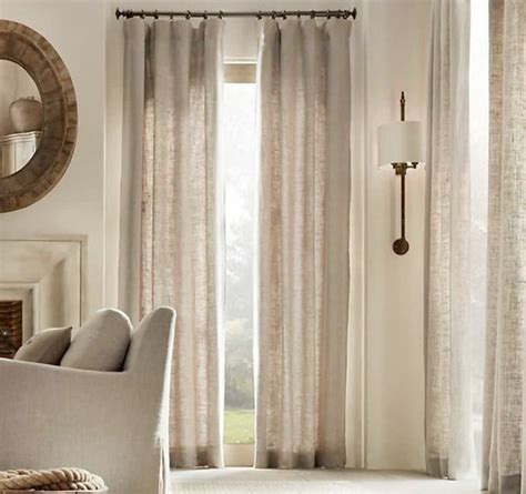 Linen Curtains Linen Curtain Panels Window Curtains Natural Etsy