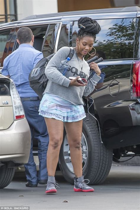 Brandy Norwood Lets Her Skirt Ride Up To Flash Her Undies Daily Mail