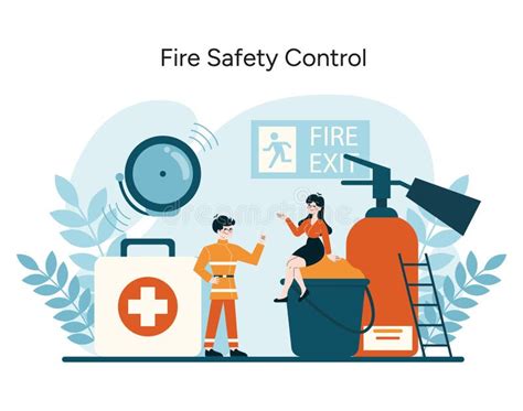 Workers Engage With Fire Safety Equipment Promoting Alertness And Emergency Response In