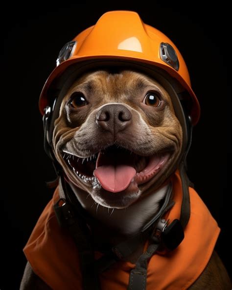 Premium Ai Image Bulldog Wearing Work Wear