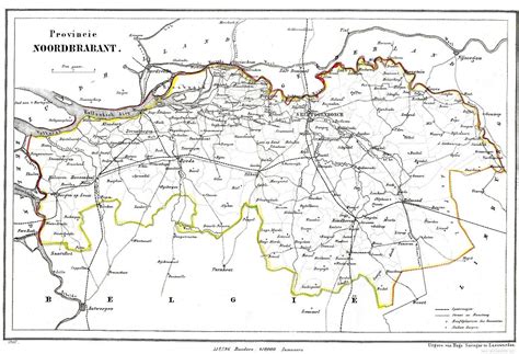 Oude Kaart Noord Brabant