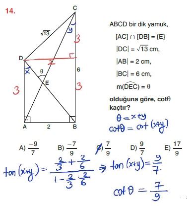 Acil Matematik Ayt Matematik Soru Bankas Trigonometri Toplam Fark