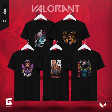 Valorant T Shirt Gaming Mate Print Material Chapter Ii Unisex 100