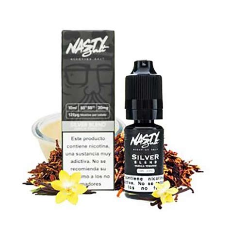 Silver Blend Salt Nasty Juice Tabaco Rubio Con Vainilla