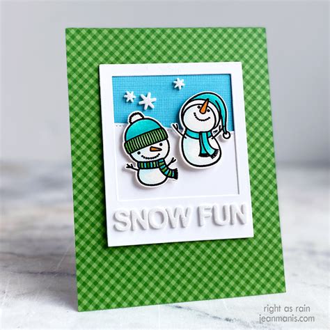 Sunny Studio Stamps Snowman Kisses Right As Rain