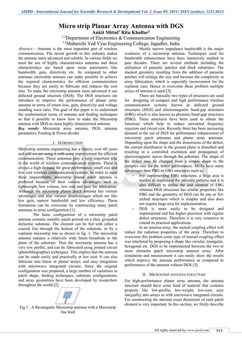 Microstrip Planar Array Antenna With Dgs Pdf