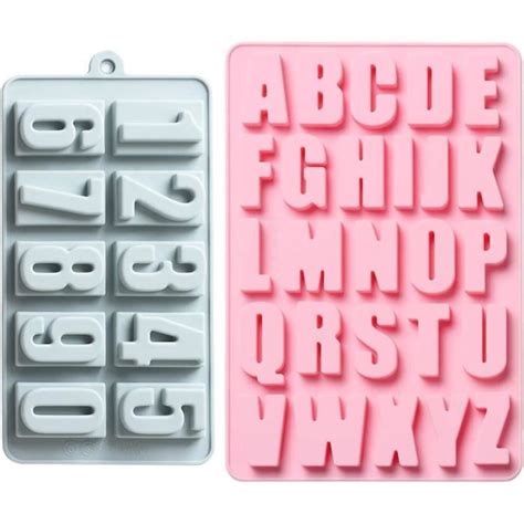 Moule En Silicone Alphabet 26 Lettres A Z Plateau De Glaçons De 0 9