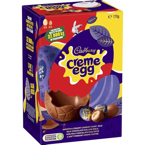 Cadbury Creme Egg Chocolate Easter Gift Box 170g Woolworths