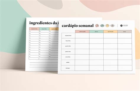 Dicas Para Cozinhar Em Casa Planner De Card Pio Semanal