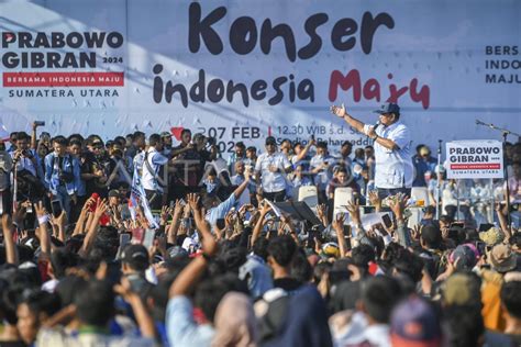 Prabowo Gibran Hadiri Konser Indonesia Maju Di Deli Serdang Antara Foto