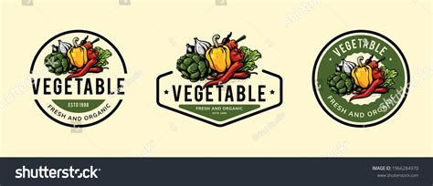 Fresh Vegetable Logo Template Design Stock Vector (Royalty Free ...