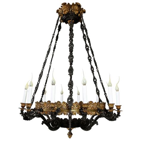 Impressive And Large Antique French Empire Gilt And Patina Bronze