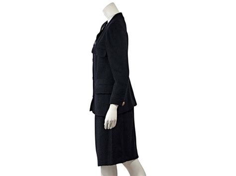 Navy Vintage Chanel Skirt Suit Set For Sale At 1stdibs