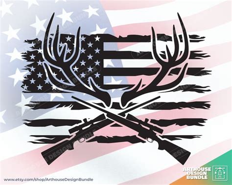 USA Hunting Flag SVG 2 Hunting Svg Hunter Svg USA Flag Svg American