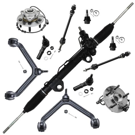 Detroit Axle 4x4 Power Steering Rack And Pinion Front Wheel Hub