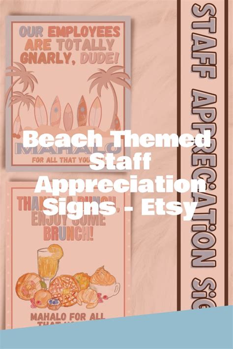 Beach Themed Staff Appreciation Signs Donut Appreciation Sign Employee