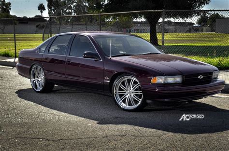 1996 Chevy Impala Ss On 22 Ac Forged Split 10 Brush Face Chrome Lip