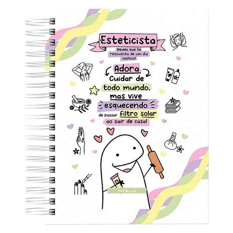 Caderno A5 Esteticista Flork Maisdimari Papelaria Personalizada