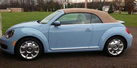 Blue Volkswagen Beetle Convertible