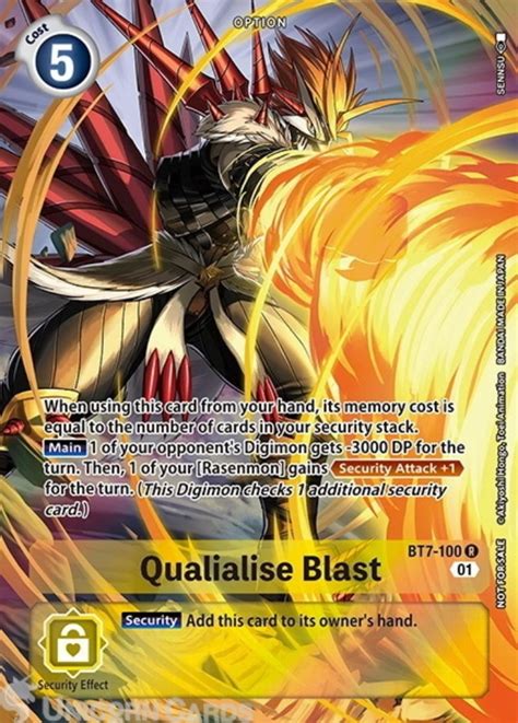 Bt Qualialise Blast Rare Alternative Art Mint Digimon Card