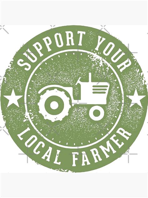 "Support Your Local Farmers!" Poster for Sale by squarelogo | Redbubble