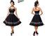 Belsira Swing Kleid Vintage Schwarz Rockabilly Punkte Tellerock