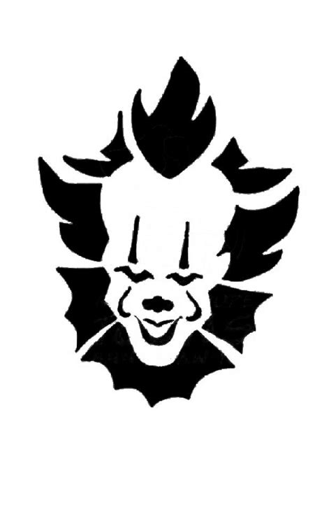 IT - Pennywise (Pumpkin Stencil - Pumpkin Pattern - Pumpkin Template ...