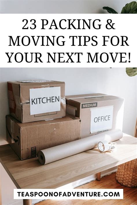 Moving Boxes On Top Of A Table With The Words Packing And Moving Tips