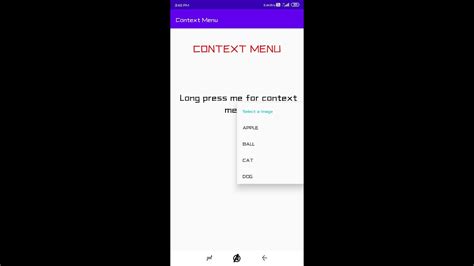 How To Create Context Menu In Android Studio Android Menus YouTube