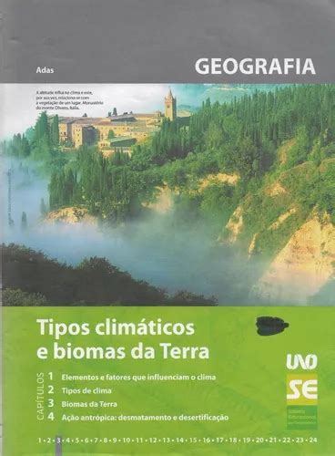 Livro Uno Geografia 3 Tipos Climáticos E Biomas Da Terra Adas