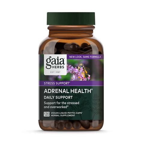 Gaia Herbs Adrenal Health Daily Support With Ashwagandha Holy Basil