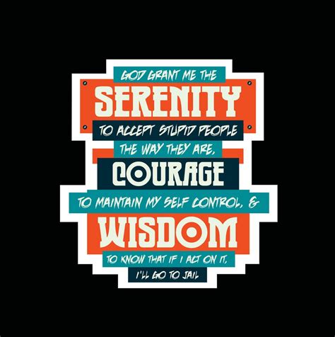 Funny Serenity Prayer Sticker Etsy