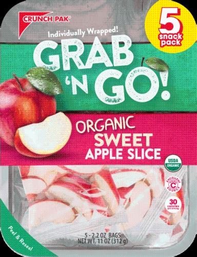 Crunch Pak® Grab N Go Organic Sweet Apple Slices 5 Ct 22 Oz Kroger