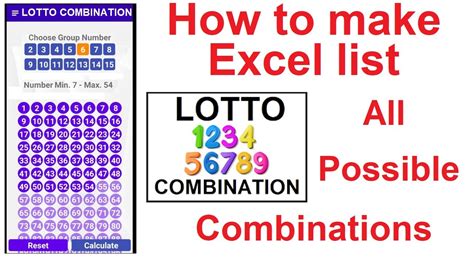 How To Make Excel List All Possible Combinations YouTube