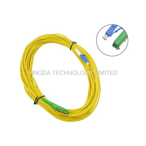 Huber Suhner E2000 To Lc Lan Fiber Optic Patch Cable Lszh Plenum Yellow