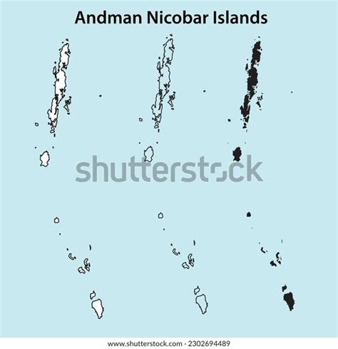 32 Andaman Nicobar Islands Contourandaman Nicobar Stock Vector Royalty