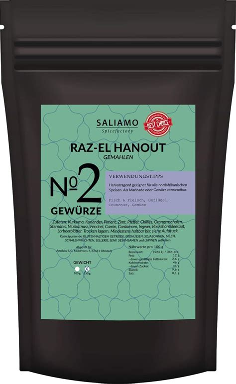 250g Raz el Hanout Gewürzmischung Ras El Hanout afrikanisches Gewürz